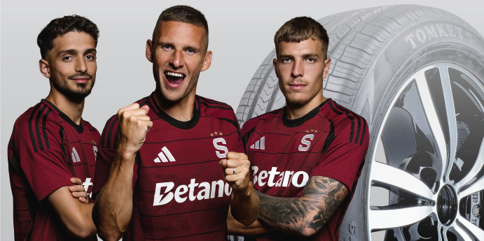 TOMKET partnership banner for AC Sparta Praha
